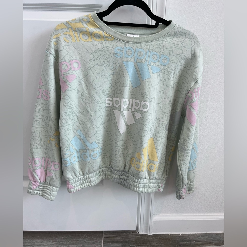 Adidas girls youth crew pullover sweatshirt XL 16